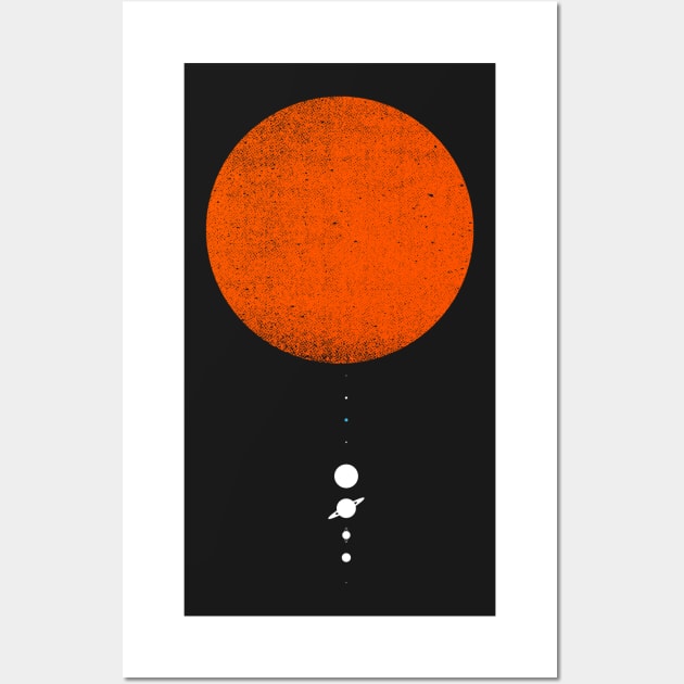 Minimal Solar System Wall Art by geekchic_tees